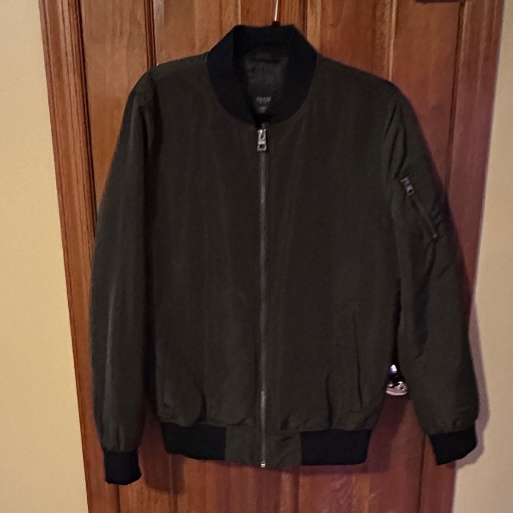 Guess Dark Green Bomber Jacket